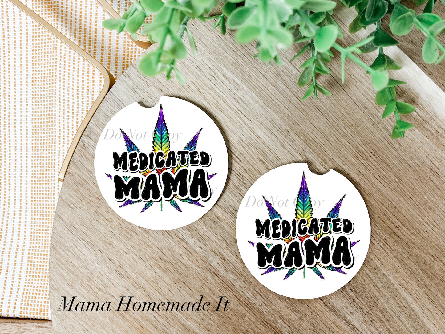 Medicated Mama Car Coaster Set