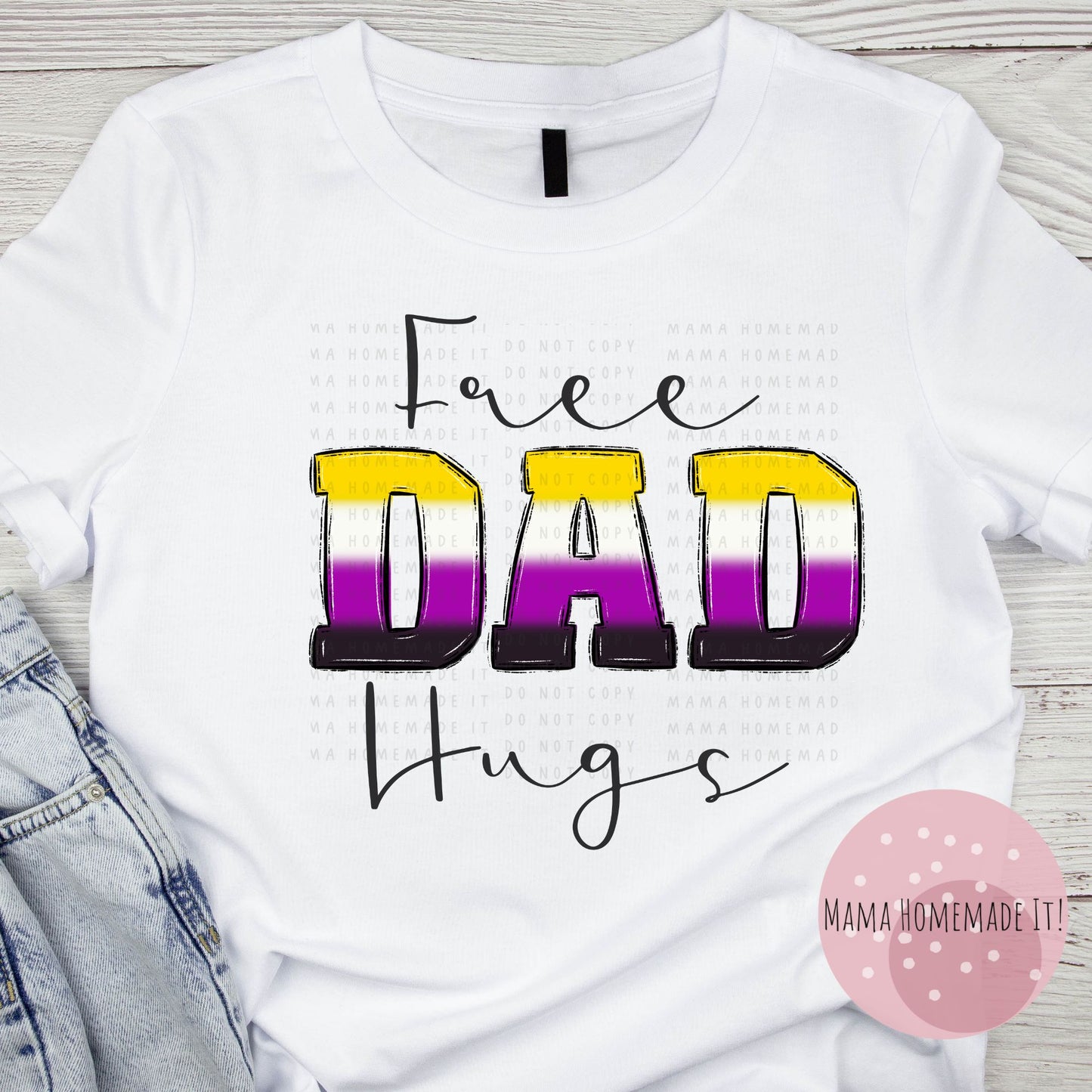 Free Dad Hugs Tee