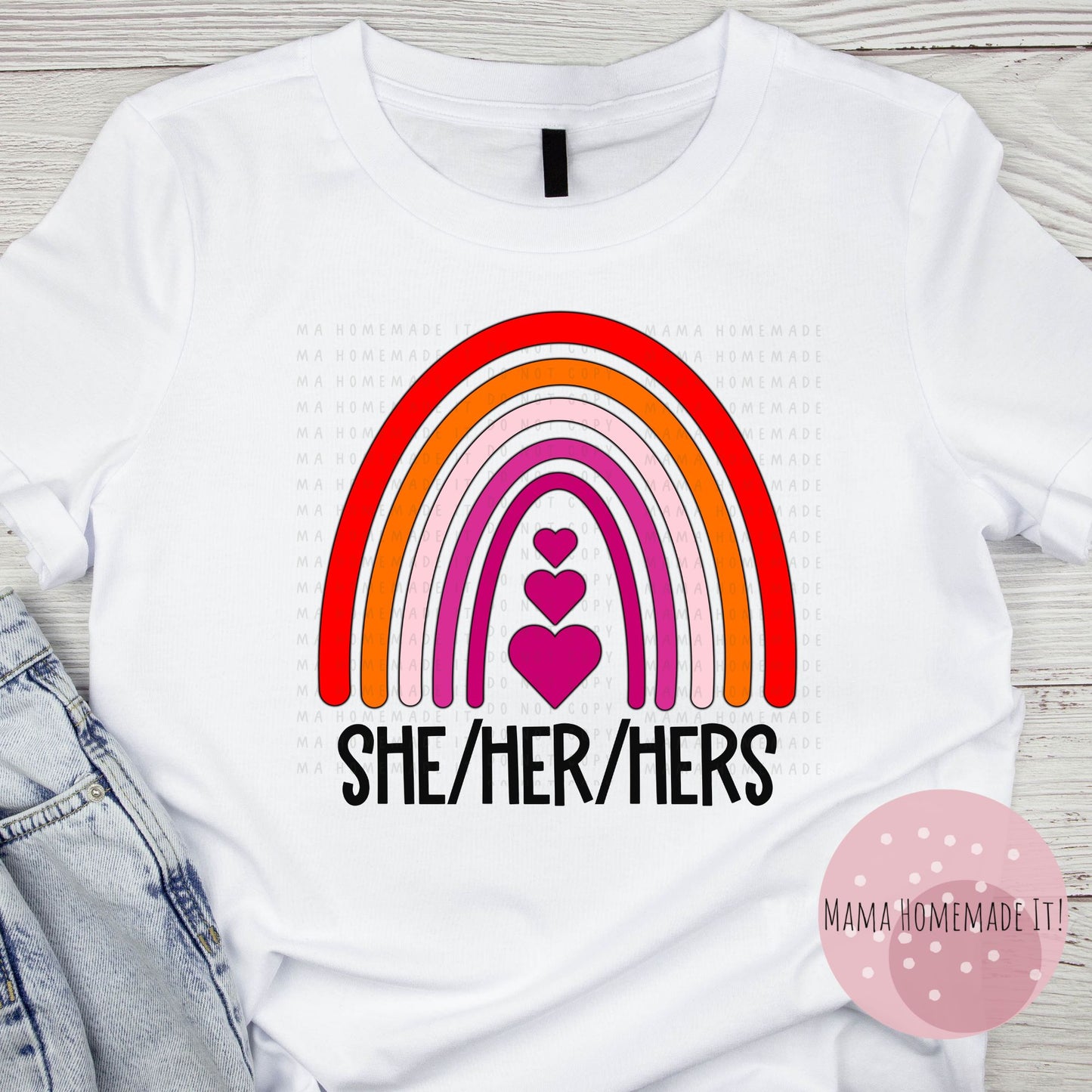 Pronoun Rainbow Tee