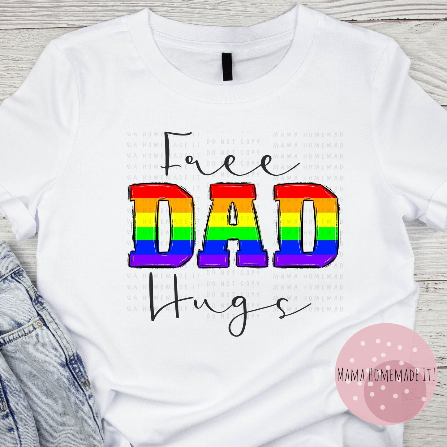 Free Dad Hugs Tee