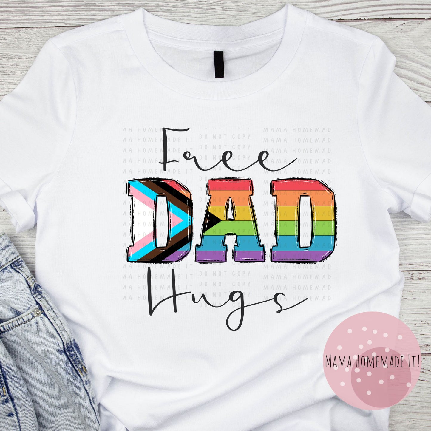 Free Dad Hugs Tee