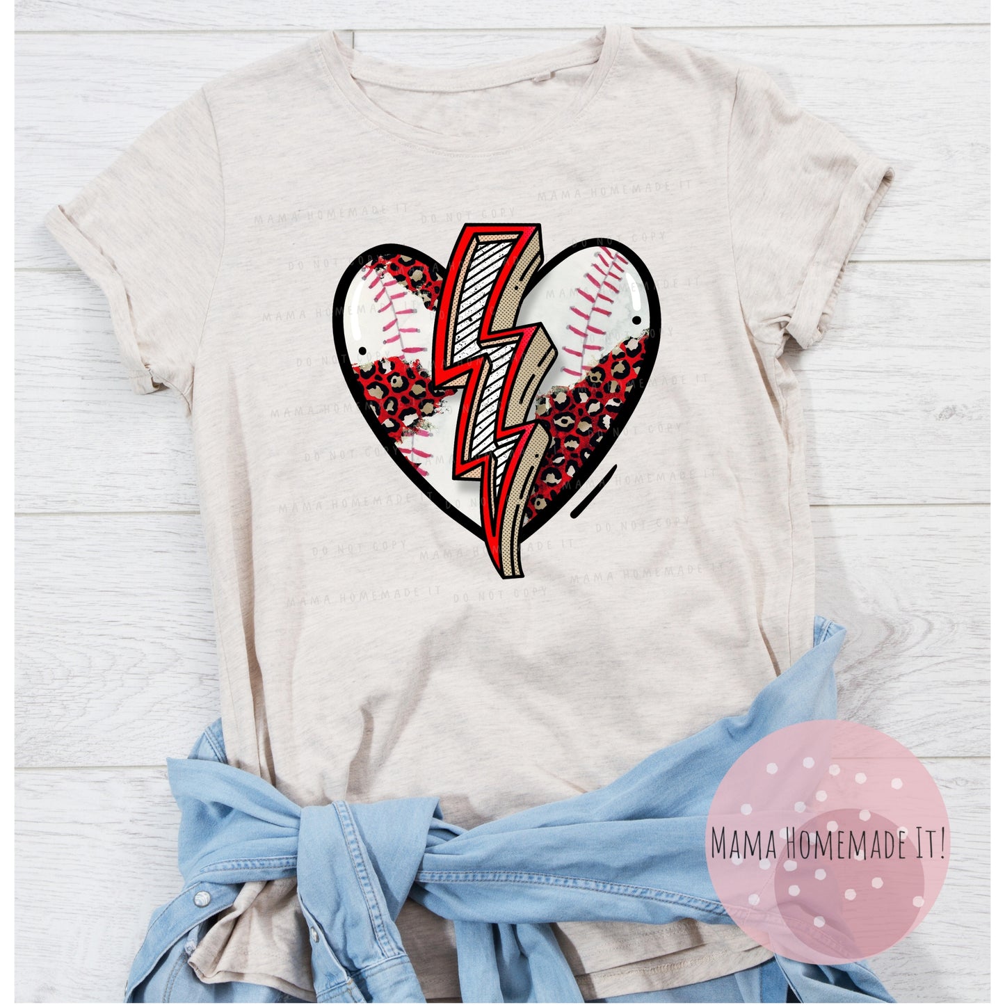 Baseball Bolt Tee